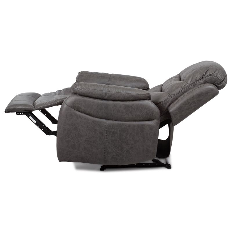 Polohovacie kreslo, sivá, látka, TV-4086 GREY