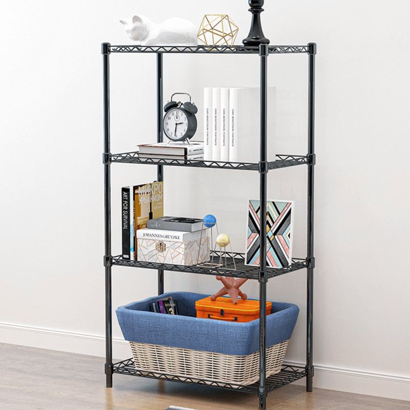 Regál, 56cm, 4-policový, čierny, SUER TYP 1