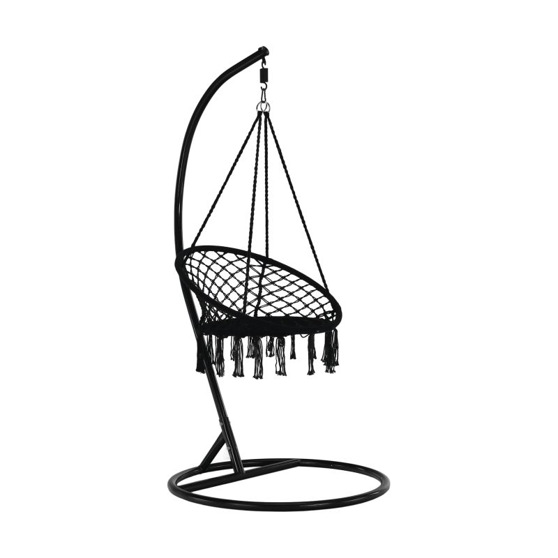 Závesné kreslo, čierne, AMADO 2 NEW