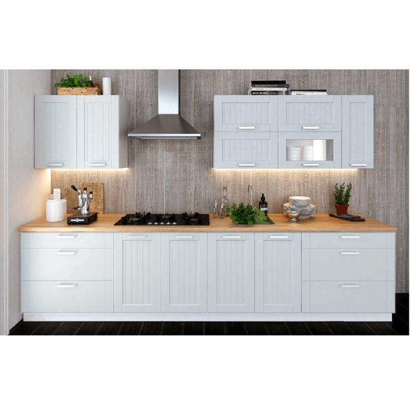 Spodná sporáková skrinka, 60cm, svetlosivá, biela, JULIA TYP 58