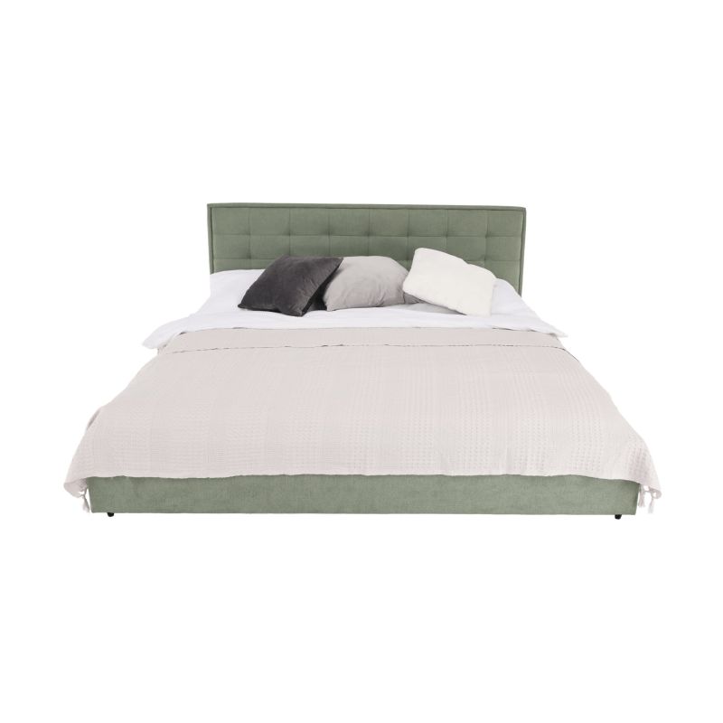 Manželská posteľ, 160x200, s roštom, mentolová, ELSIE