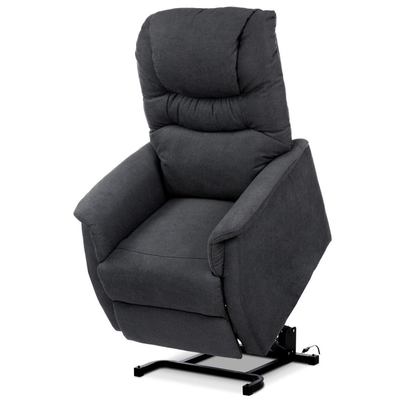 Polohovacie kreslo, elektrické, látka, sivá, 140 kg, TV-1171 GREY2