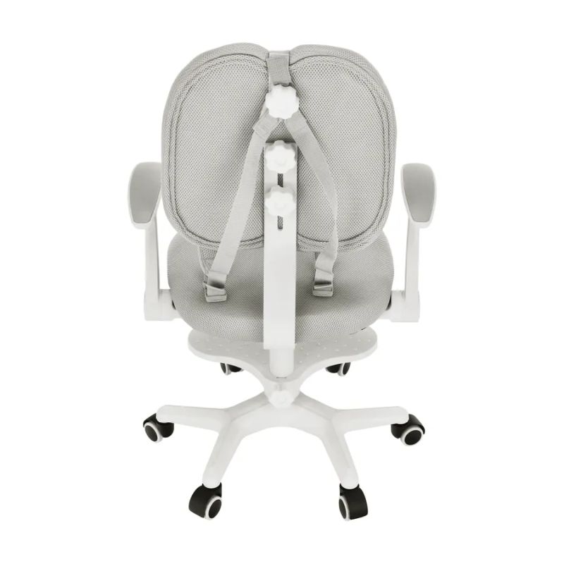 Rastúca stolička, s podnožou a trakmi, sivá sieťovina, ANAIS