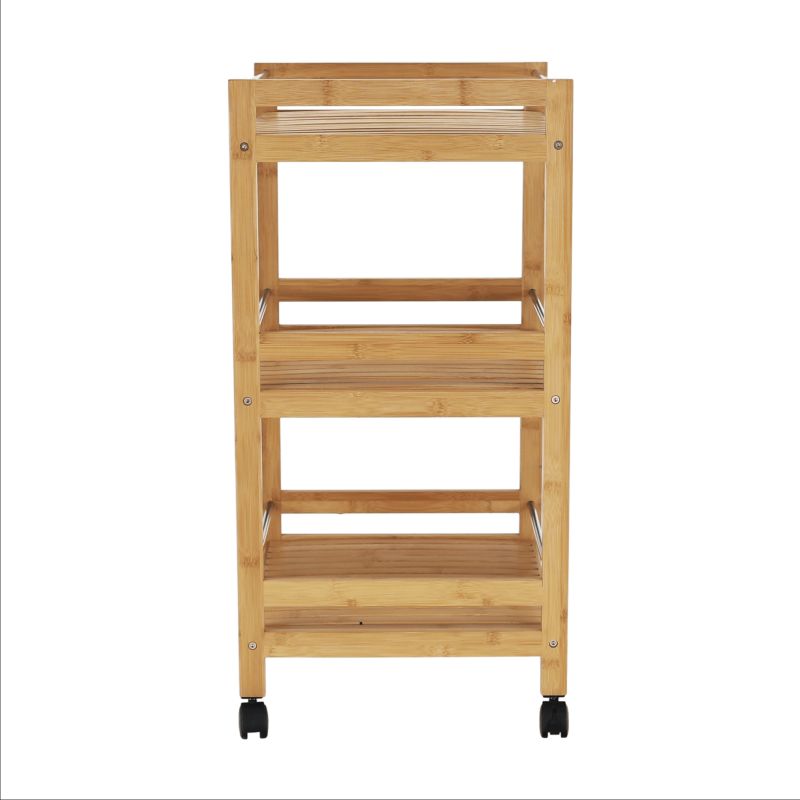 Servírovací vozík, 47cm, prírodný, bambus, NASHY