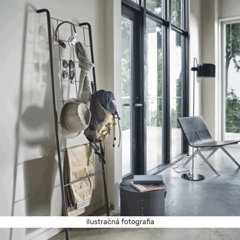 Vešiak, rebrík, 40cm, čierny, kov, BUBY