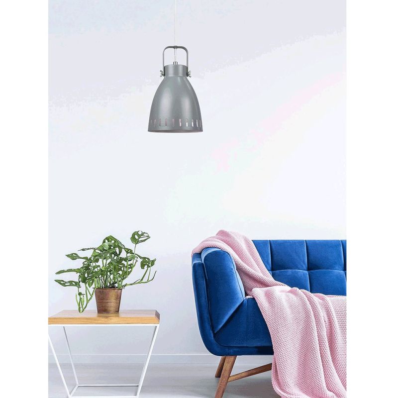 Visiaca lampa, sivá, kov, AIDEN TYP3