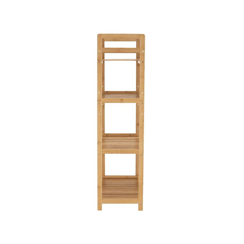 Regál, 53cm, 4-policový, prírodný bambus, FIORE TYP 2