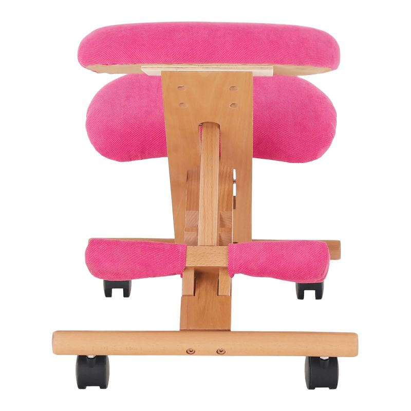 Ergonomická kľakačka, 46cm, ružová látka, buk, GROCO