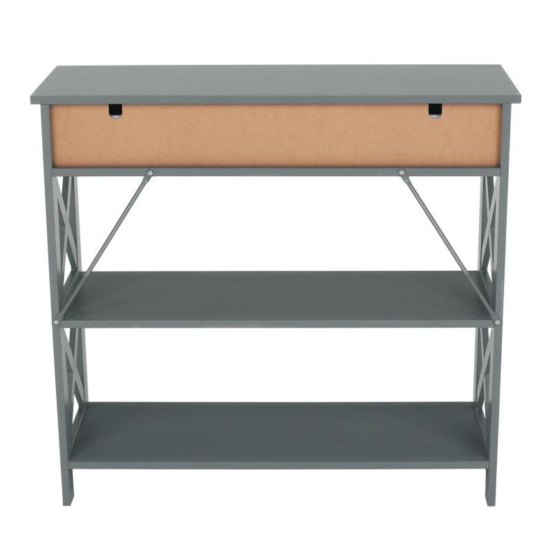 Konzolový stolík, 86cm, sivý, LOMIR