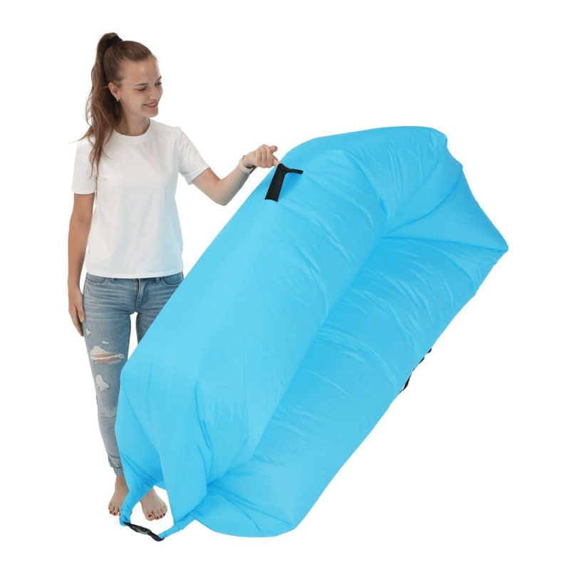 Nafukovací sedací vak, modrý, LEBAG