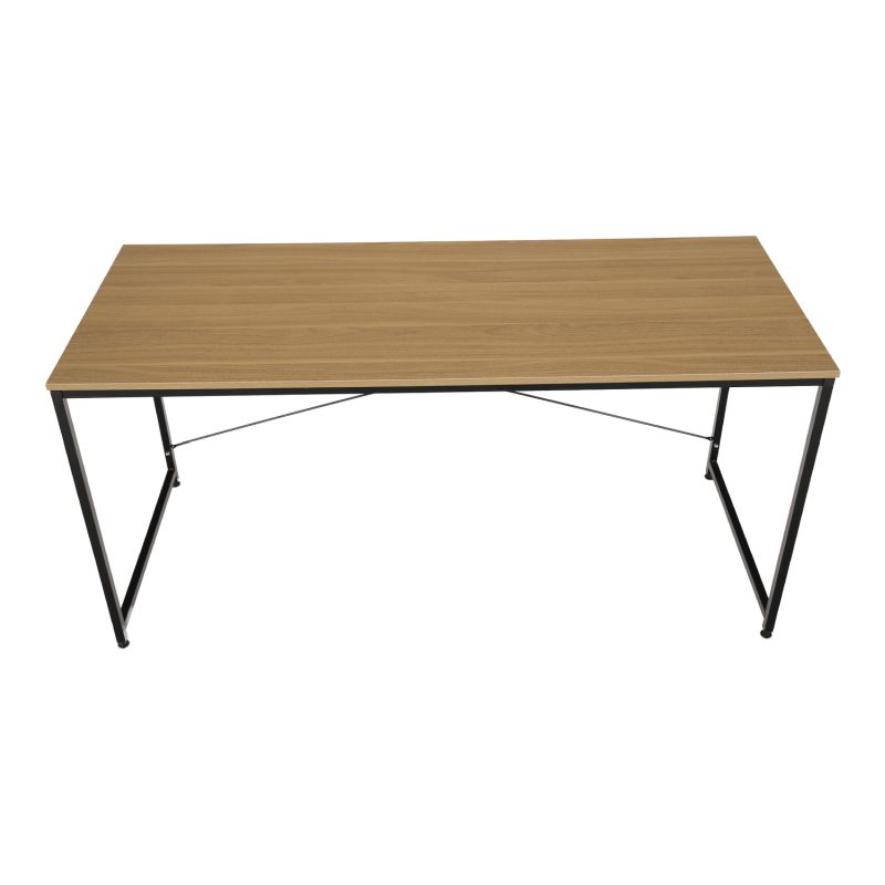 Písací stôl, 150x60cm, dub, čierny, MELLORA