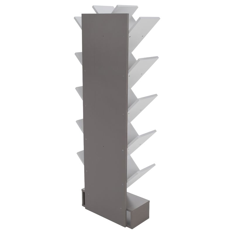 Regál, 59cm, sivý, biely, VEVEY