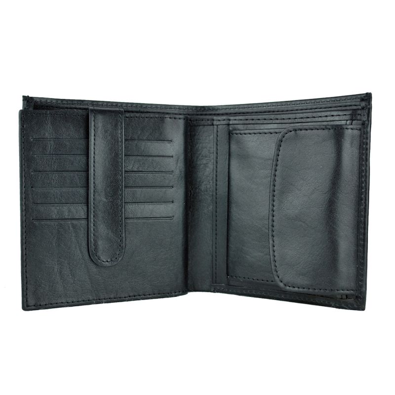 Luxusná kožená peňaženka č.8333/1 v čiernej farbe