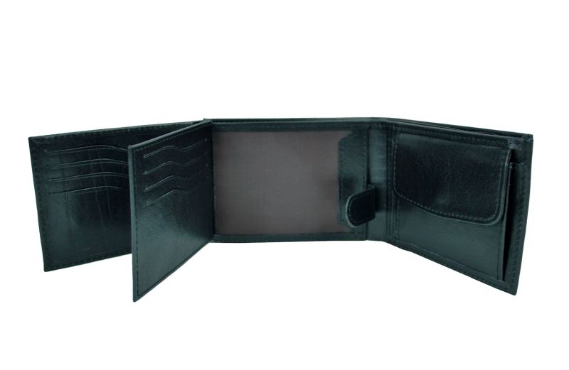 Luxusná elegantná peňaženka z pravej kože č.8552 v čiernej farbe