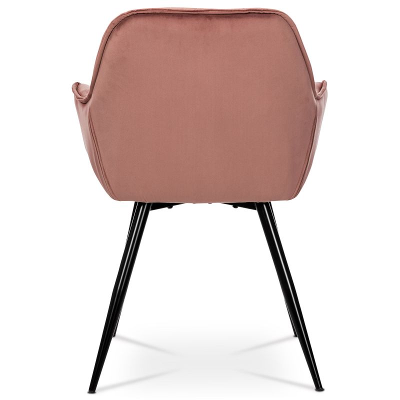 Jedálenská stolička, ružová, zamatová látka, DCH-421 PINK4