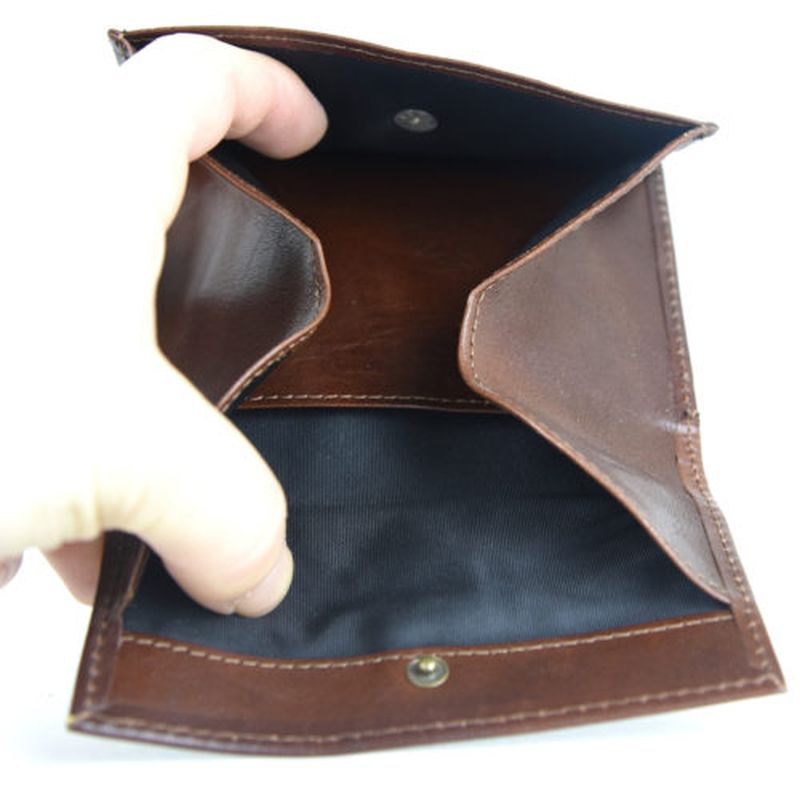 Francúzsky kožený mincovník v hnedej farbe