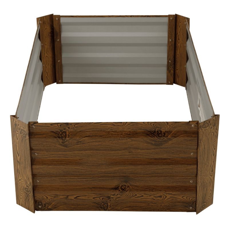 Vyvýšený záhon, hnedý, oceľ, NONKY TYP 2