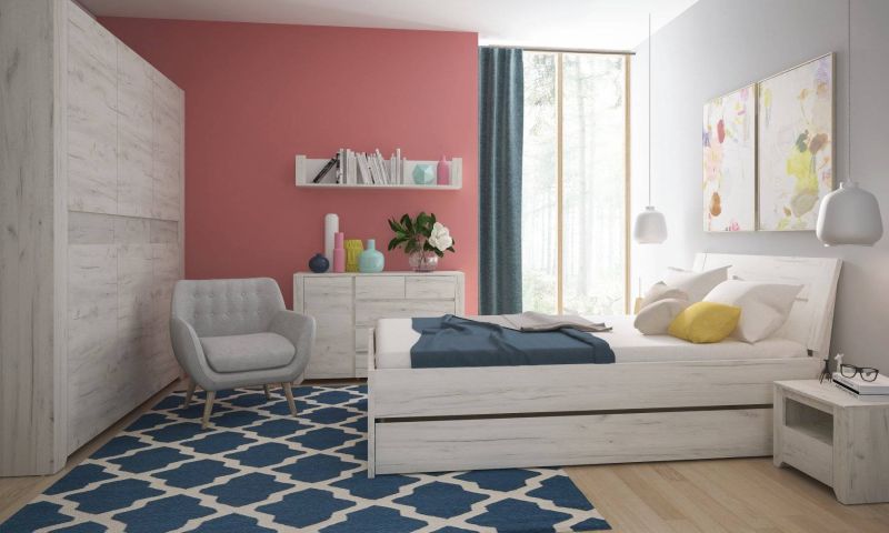 Regál, 84cm, dub white craft, ANGEL TYP 31