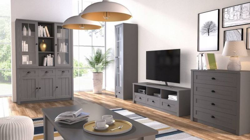 Komoda, 130cm, sosna andersen, lefkas ciemny, PROVANCE K3D