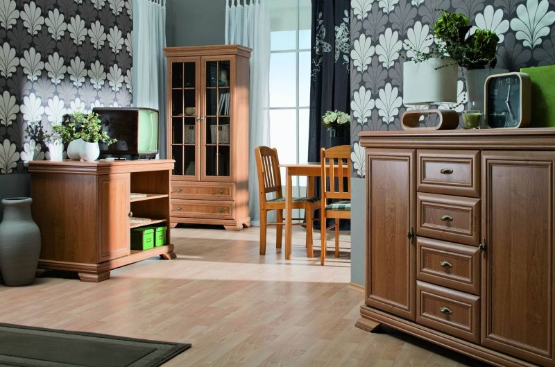 Skriňa, 158cm, kombinovaná, sosna andersen, zrkadlo, KORA KS2