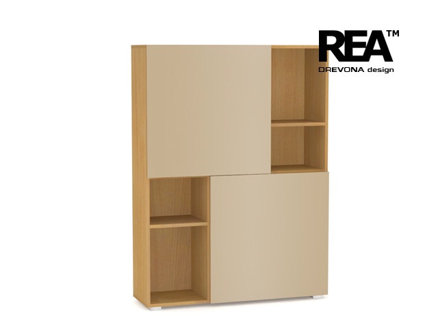 Regál, 105cm, univerzálny, viac farieb, REA REBECCA 3D