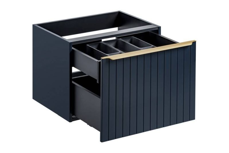 Skrinka pod umývadlo, 80cm, modrá indigo, SANTA FE BLUE 82-80-C-2S