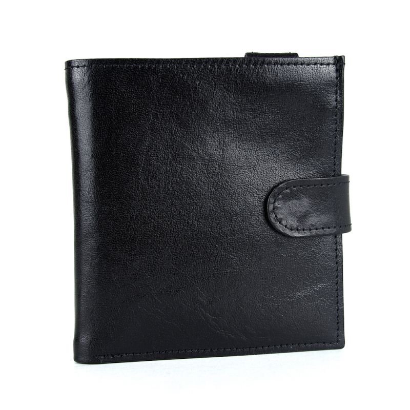 Kožená peňaženka z pravej kože so zapínaním č.8334 v čiernej farbe