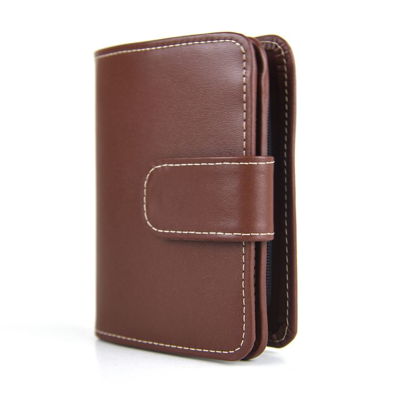 Módna kožená malá dámska peňaženka č.8504, hnedá farba