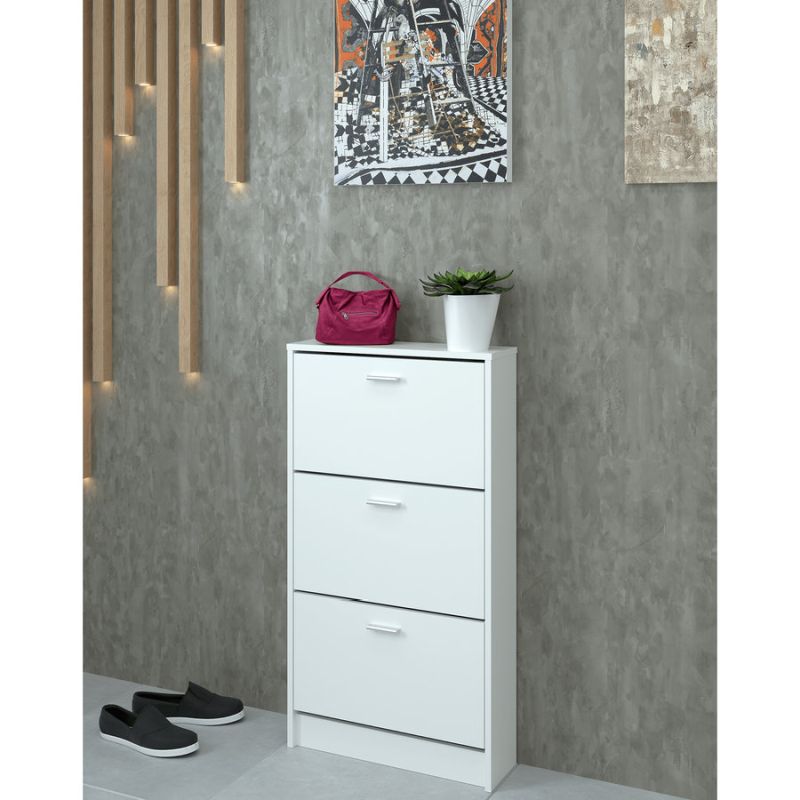 Botník, 58cm, 3-radový, biely, MOBI 13