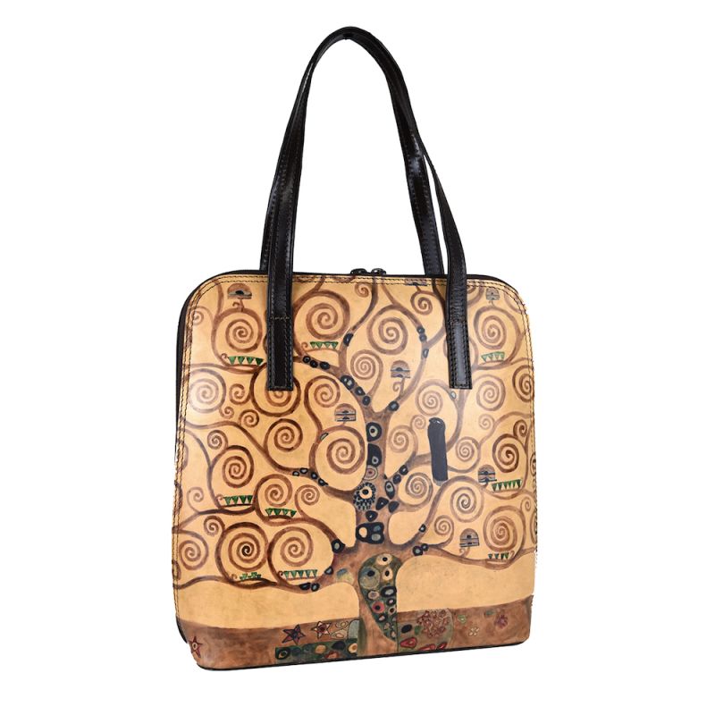 Ručne maľovaná kabelka č.8192 inšpirovaná motívom Gustav Klimt – Strom života