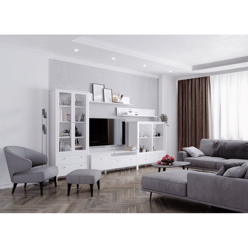 Polica, 160cm, biela, OLJE 160