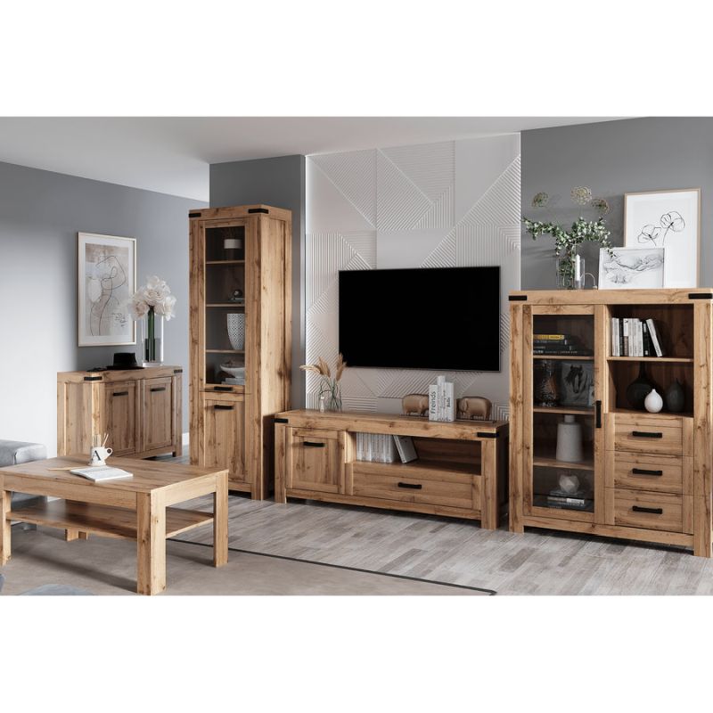 Vitrína, 65cm, dub wotan, MORATIZ 1D1W