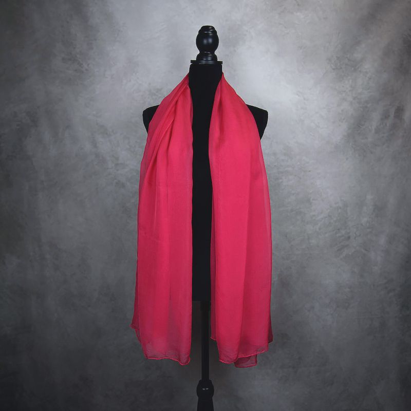 Luxusný hodvábny šál ČERVENÝ 180 x 110cm, Ručná výroba na Slovensku