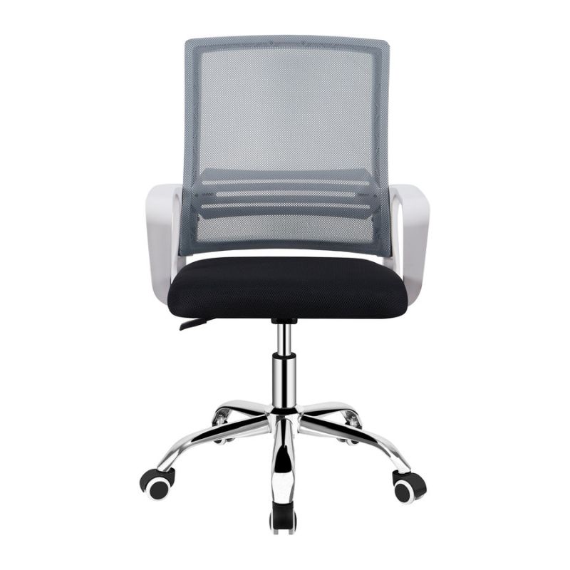 Kancelárska stolička, čierna látka, sivá sieťovina, APOLO 2 NEW