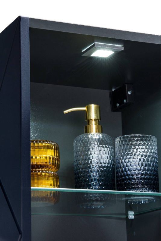 Vysoká skrinka, 35cm, modrá, ELEGANCE BLUE 80-01