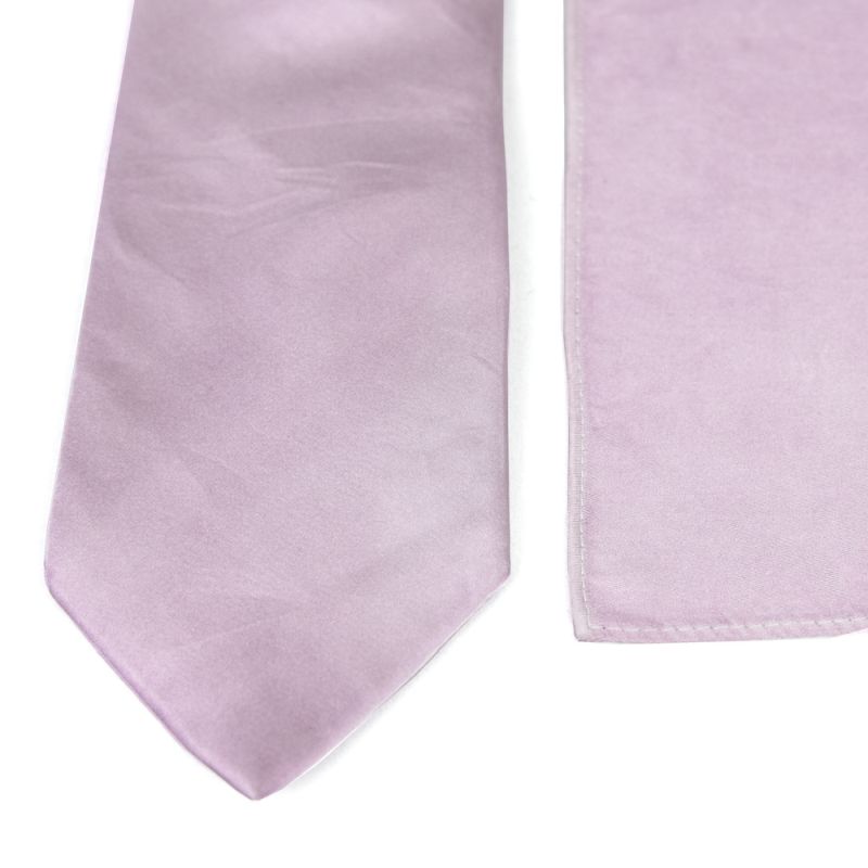 Hodvábna kravata + vreckovka v staro ružovej farbe, Slovenská výroba 100% hodváb