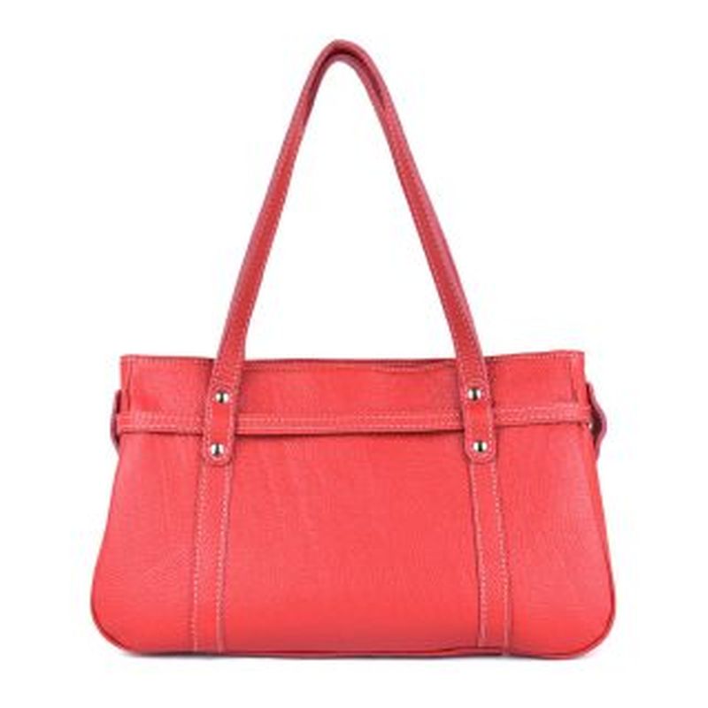 Dámska kožená kabelka z pravej kože č.8331, červená farba