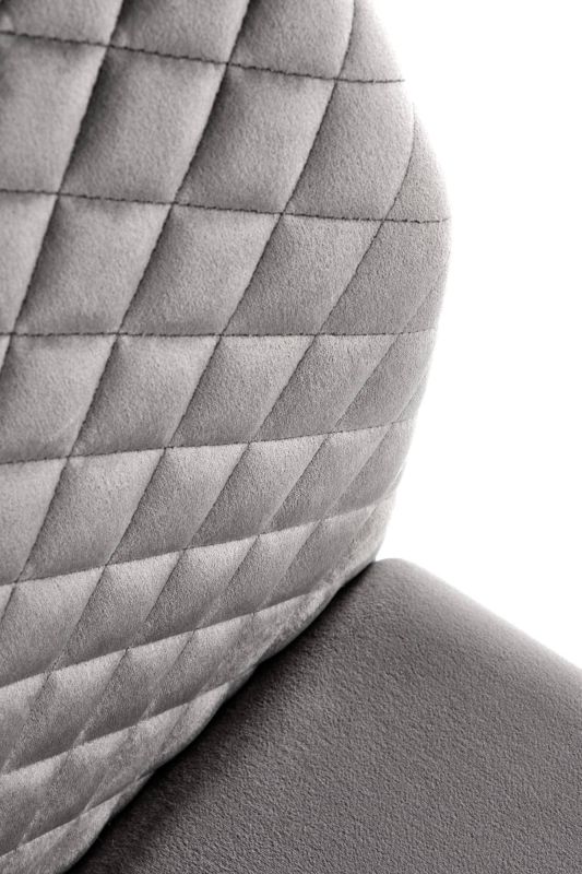 Jedálenská stolička, sivá látka, nohy kov čierny, HALMAR, K-444