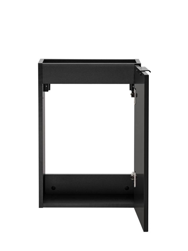 Skrinka do kúpeľne, 40cm, čierny mat, ADEL BLACK 82-40-B-1D