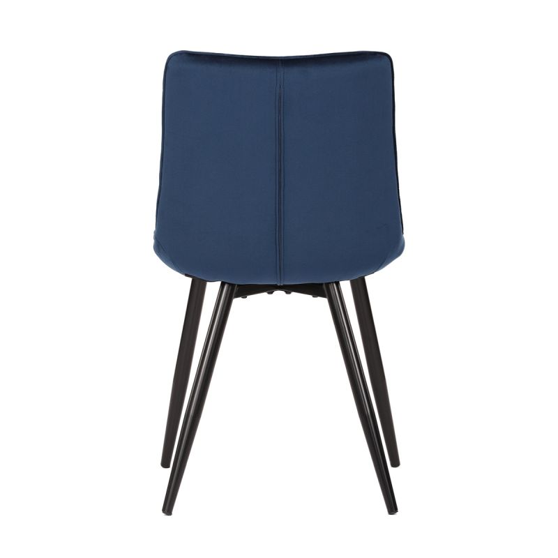 Jedálenská stolička, modrá, zamatová látka, CT-384 BLUE4