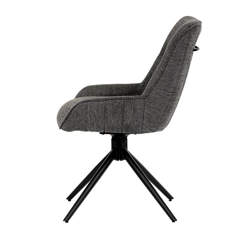 Jedálenská stolička, sivá, látka, HC-535 GREY2