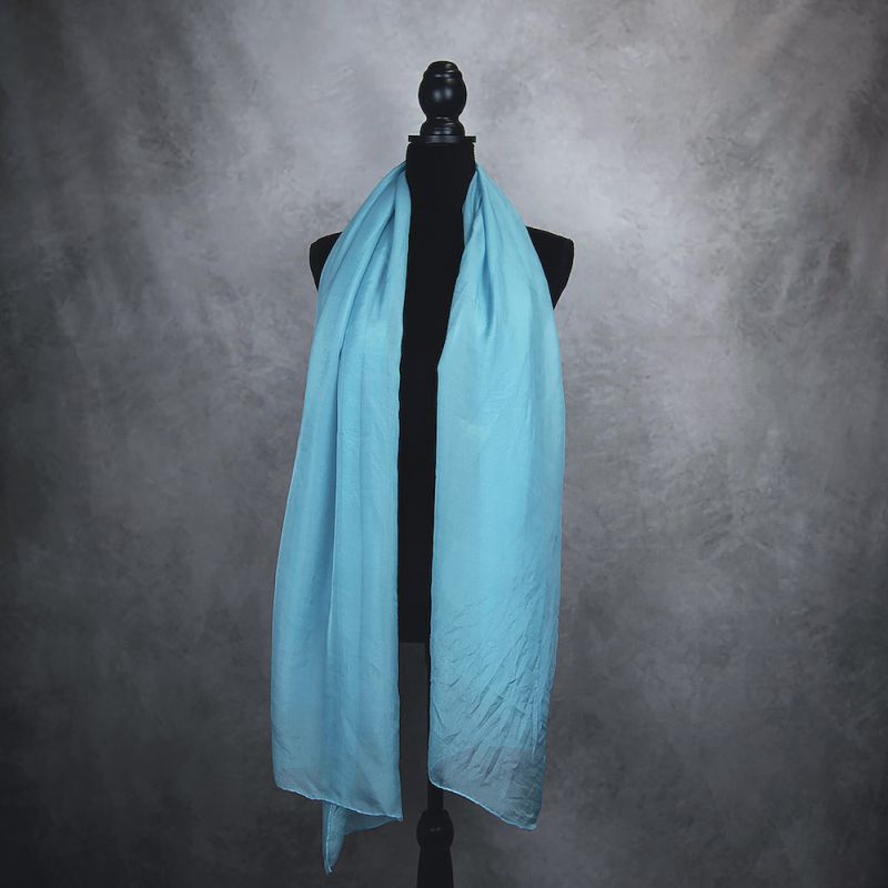 Hodvábny šál ZELENO MODRÝ 180 x 110cm