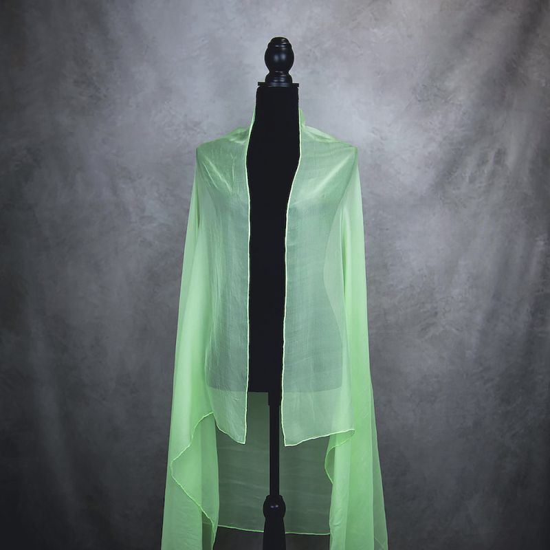 Hodvábny šál NEÓNOVO ZELENÝ 180 x 110cm