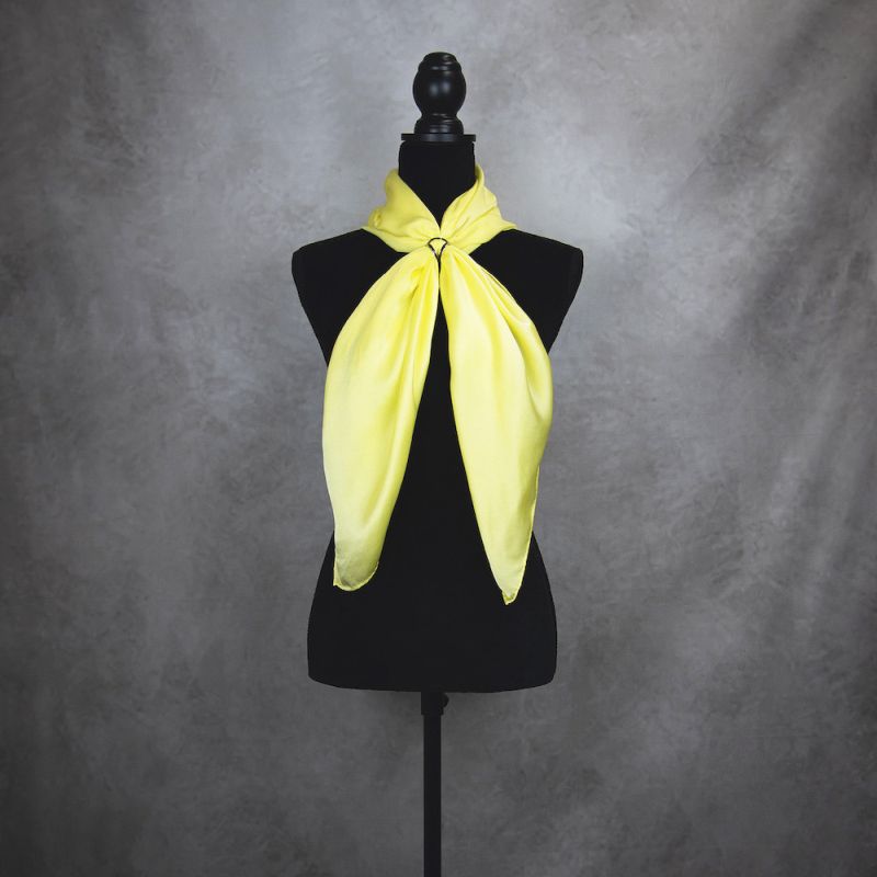 Hodvábna šatka SVETLO ŽLTÁ, 90 x 90cm