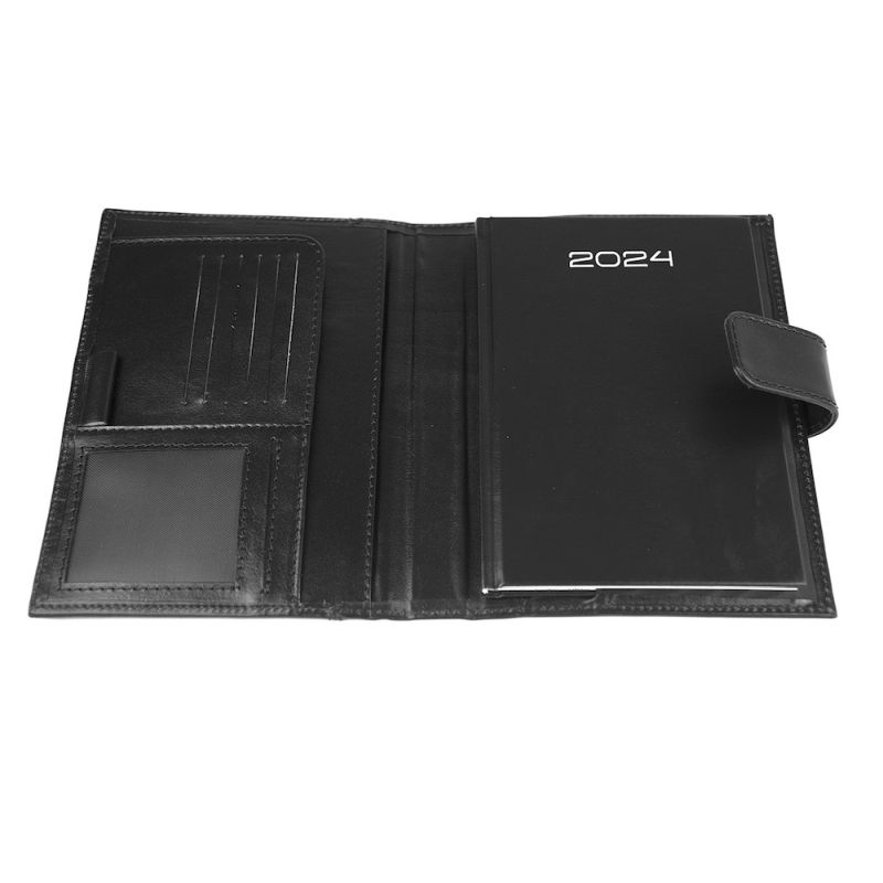 Kožený diár č.8343 v čiernej farbe