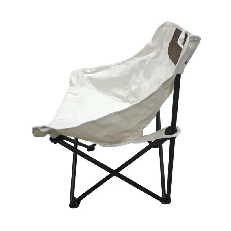Kempingové kreslo, kov čierny, látka béžová, URAO