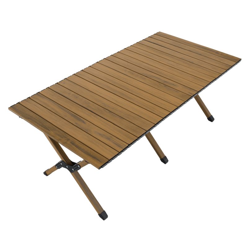 Kempingový stôl, 120x60cm, hnedý, ARTUR