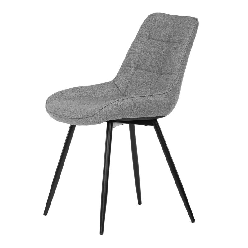 Jedálenská stolička, sivá, látka, CT-395 SIL2