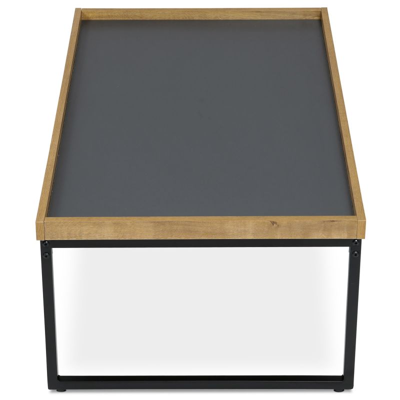 Konferenčný stolík 100x60 cm, MDF, sivá, dub, CT-611 OAK
