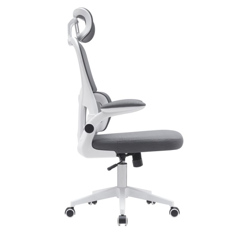 Kancelárske kreslo, tmavosivá sieťovina, RENARD